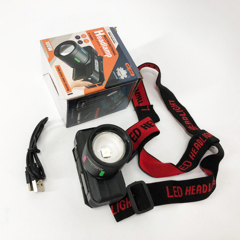 Фонарь аккумуляторный для рыбалки KX-1832-TG, Налобный фонарь для рыбалки, Мощный фонарь EU-389 на голову Киев - изображение 2