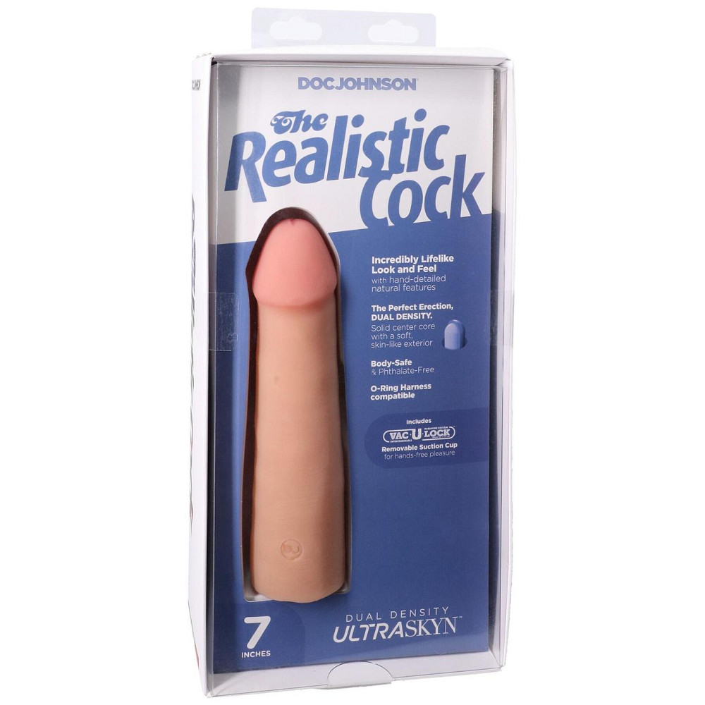 Фалоімітатор Doc Johnson The Realistic Cock ULTRASKYN - 7 Inch Vanilla Sex Aura Київ - фото 8