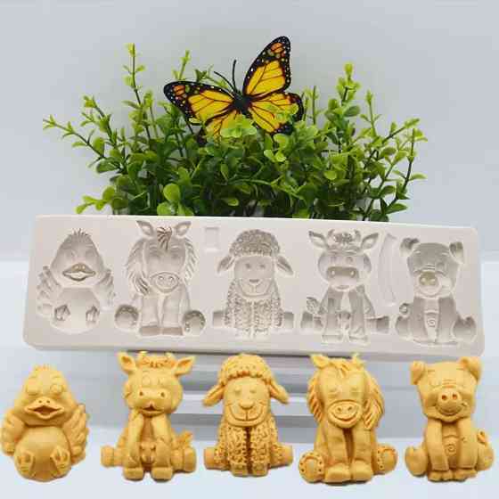 Молд силіконовий Тварини 210 на 60 мм сірий Київ