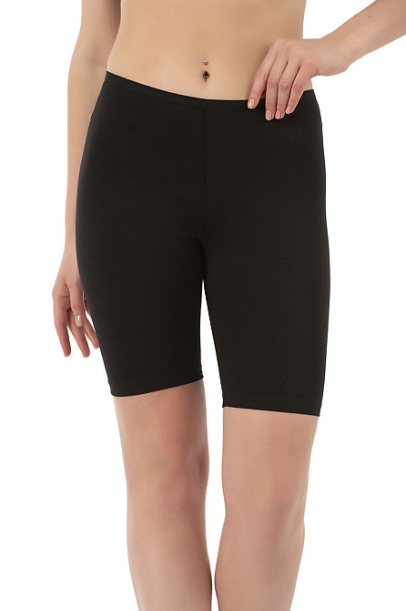 Трусы женские удлиненные однотонные хлопок - чёрные Ozkan 0413 XL Киев - изображение 1