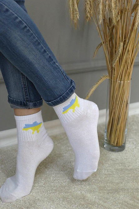 Шкарпетки білі патріотичні Україна р.36-40 Чернівці - фото 7