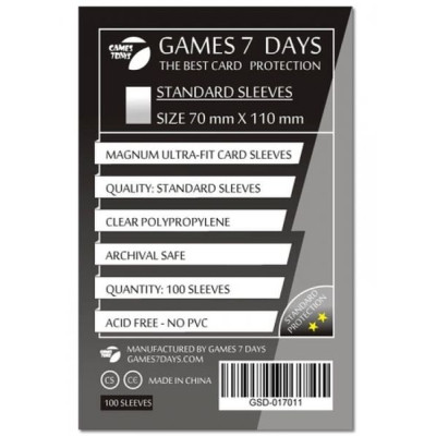 Протектор для карт Games7Days 70 х 110 мм, Magnum Ultra-Fit, 100 шт (STANDART) (GSD-017011) Винница - изображение 1