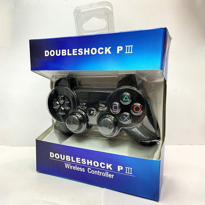 Игровой беспроводной геймпад Doubleshock PS3/PC аккумуляторный джойстик с функцией вибрации. Цвет: черный XZ-69 Львов - изображение 6