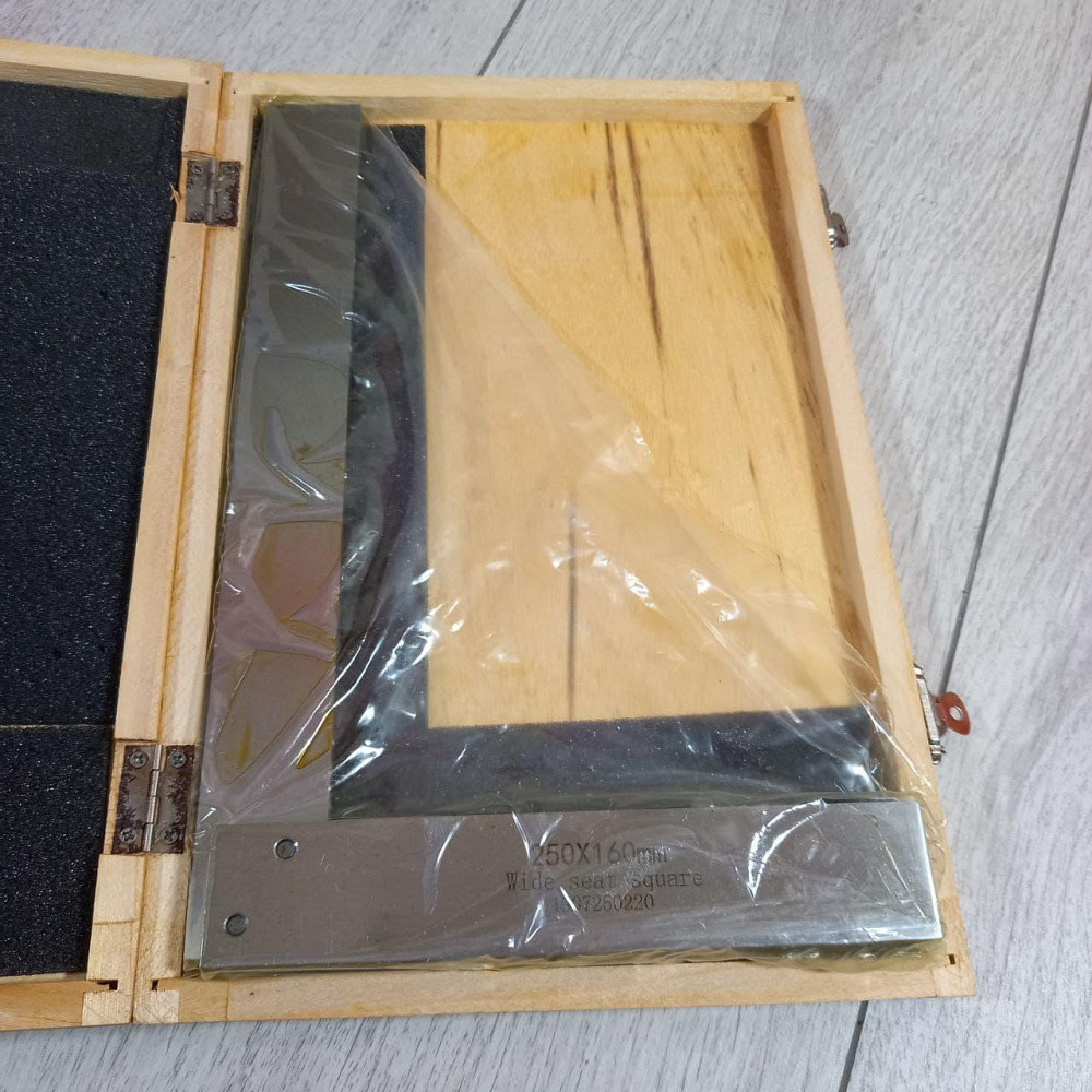 Угольник слесарный УШ 250×160 мм стальной усиленный с широкой подошвой для точной разметки Харьков - изображение 2