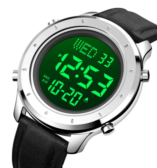 Мужские наручные электронные часы Skmei 1864 (Серебристый с черным циферблатом) Винница - изображение 4