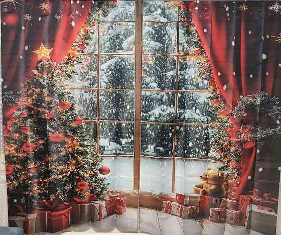 Штори новорічні 127х208 см Смела