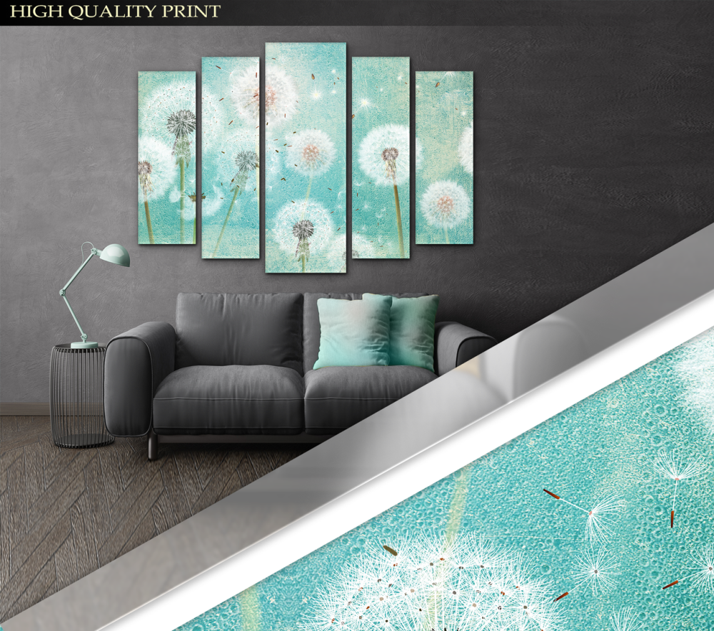 Модульна картина у вітальню / спальню Абстракція Кульбаби Art-463_5 ( 80х118см ) Київ - фото 2