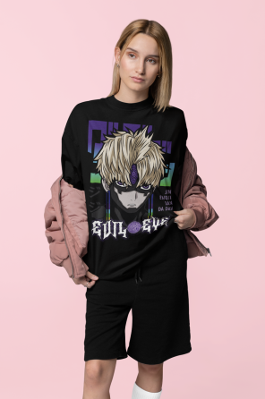 Футболка для хлопчика з аніме принтом Евіл Ейе Дандадан Ейе оверсайз (зріст від 165 до 180) Чорний AnimeJ0642m Дніпро