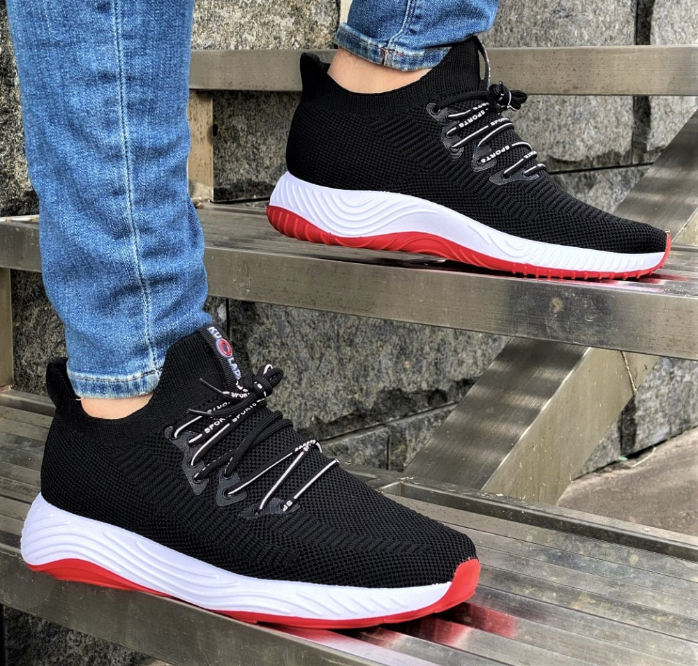 Кросівки Чоловічі Чорні Тканинні Boost Пінка (розміри: 45) Дніпро - фото 2