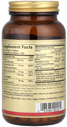 Комплекс вітамінів групи В і С Solgar B Complex with Vitamin C Stress Formula 250 табл Київ