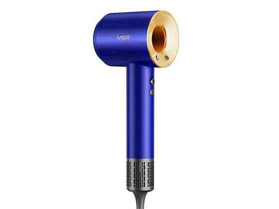 Фен 1600Вт професійний VGR V-445 BLUE, 3 рівні обдування, 4 рівні температури, 110000 RPM ТМ VGR Київ