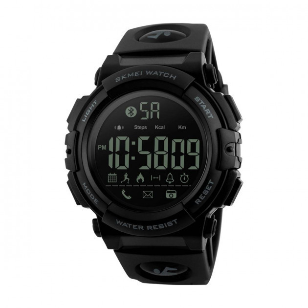 Чоловічий спортивний годинник Skmei 1303 з крокоміром Чорний Вінниця - фото 1