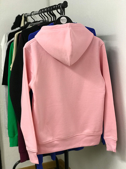 Женская теплая толстовка\ худи с надписью - 