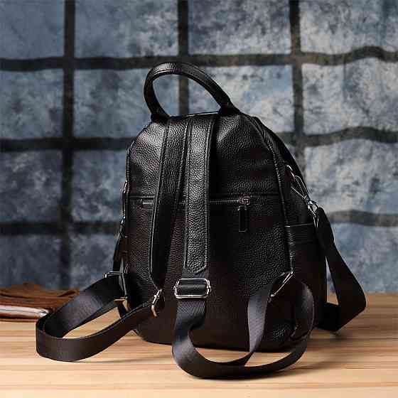 Женский рюкзак из натуральной кожи Черный (Vintage) Киев