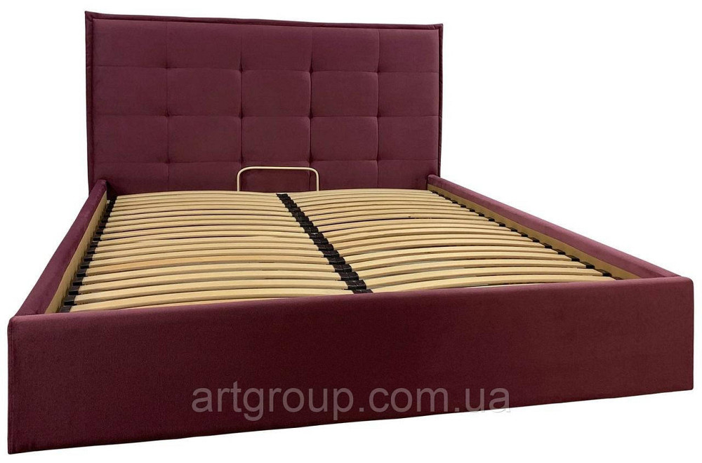 Кровать Двуспальная Moniсa VIP 160 х 200 см Missoni 28 С дополнительной металлической цельносварной рамой Бордовый Днепр - изображение 18