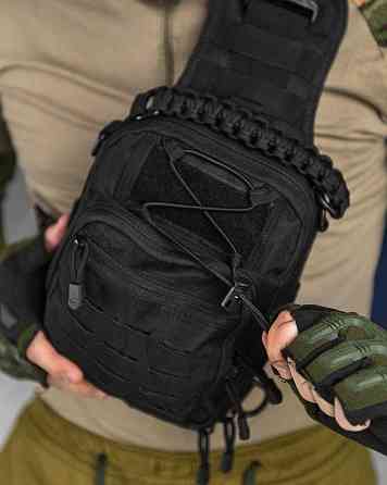 Тактическая сумка нагрудная paracord black МС8539 Киев