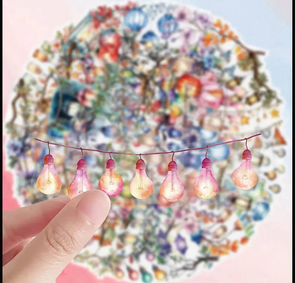 Набір наліпок «Магічні ліхтарі» 50 шт – декоративні вінілові стікери Київ - фото 2