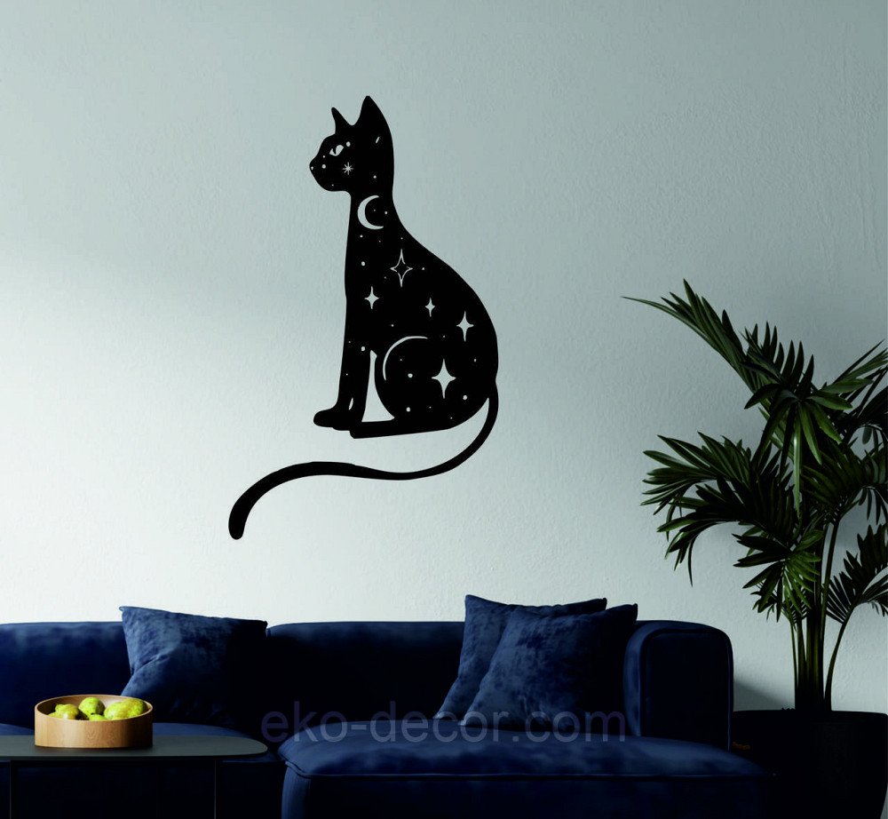 Декоративне настінне 3D Панно «Кіт» Декор на стіну з об'ємом Київ - фото 2