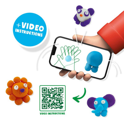 Набор для творчества Ses Creative FunDo Незасыхающая масса для лепки Дикие животные (00813S) Винница - изображение 3