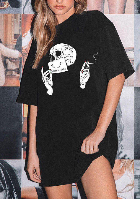 Футболка жіноча з принтом  44 Чорний 2634325272 Дніпро - фото 1