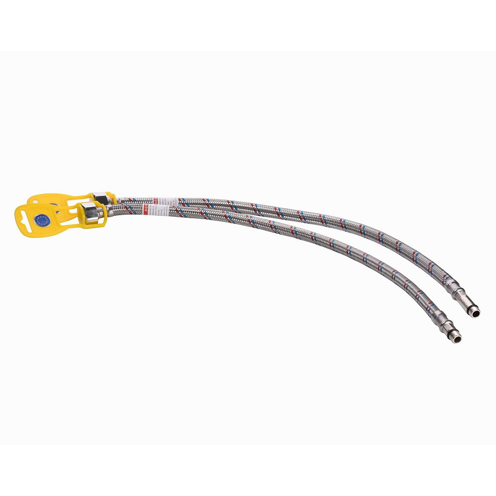 Шланг нержавіюча сталь ECO FIX М10х1/2″ 0,6 м ПАРА EPDM Тернополь - изображение 2