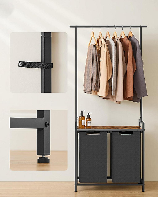 Кошик для білизни Leobert Moro 92л з вішалкою в стилі Loft Київ - фото 8