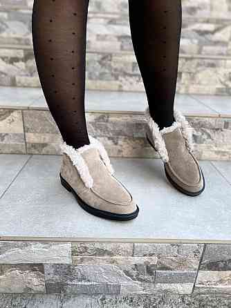 Daragani Черевики жіночі Daragani капучино натуральна замша зима висота 9 см (4246) Коломыя