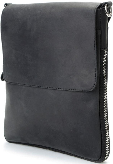 Сумка SHVIGEL 11017 из винтажной кожи Черная Киев - изображение 3