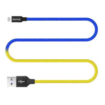 Дата кабель USB 2.0 AM to Lightning 1.0m National ColorWay (CW-CBUL052-BLY) Винница