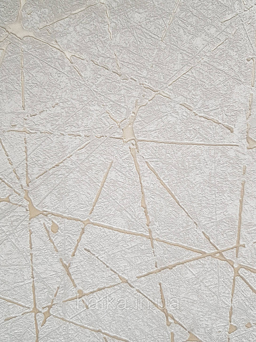 Шпалери вінілові на флізеліні AS creation Attico 1.06х10 абстракція смуги структурні золотисті бежеві 3д Київ - фото 1