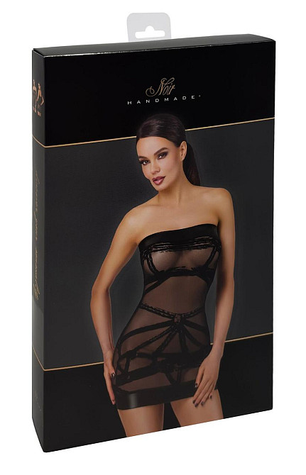 Сукня Noir Handmade F359 Bondesque Off-shoulder mini dress S Sex Aura Київ - фото 9