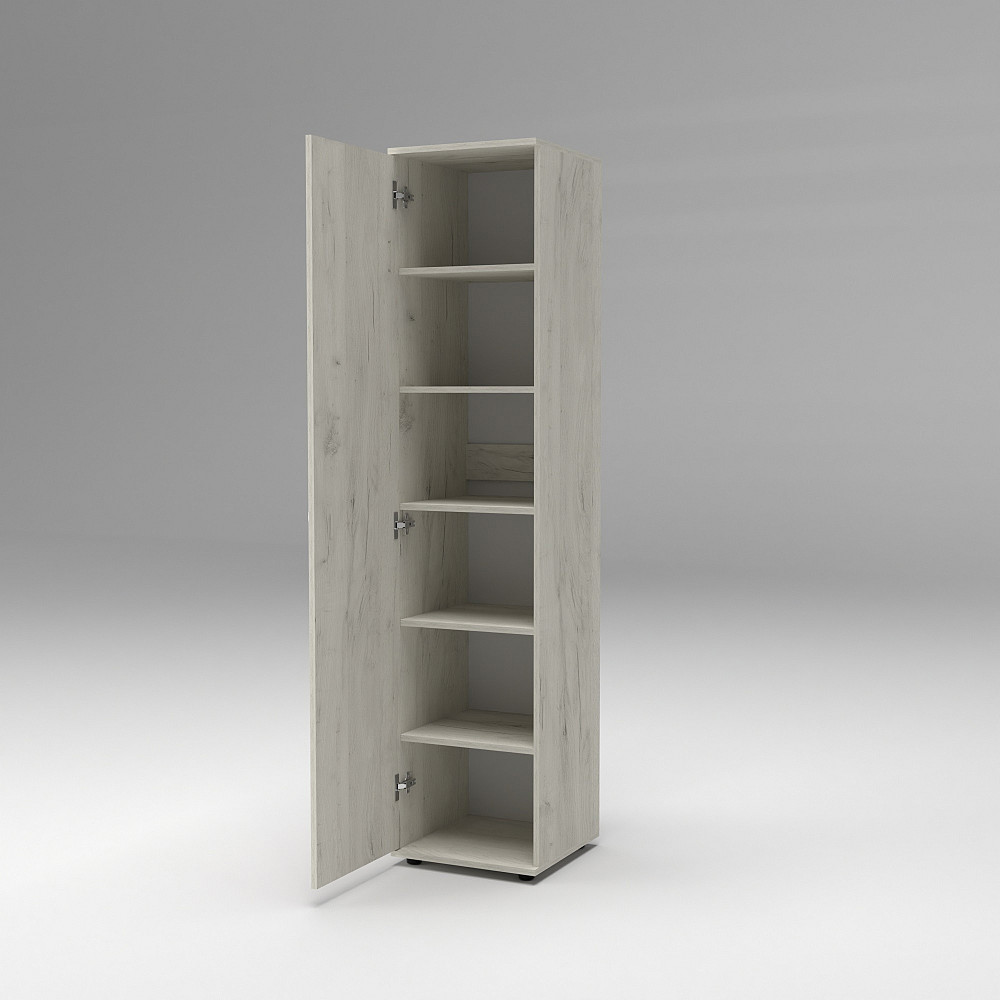 Пенал з полицями Ketrin К-2, Дуб Крафт Білий, 420/425/1880 Львів - фото 2