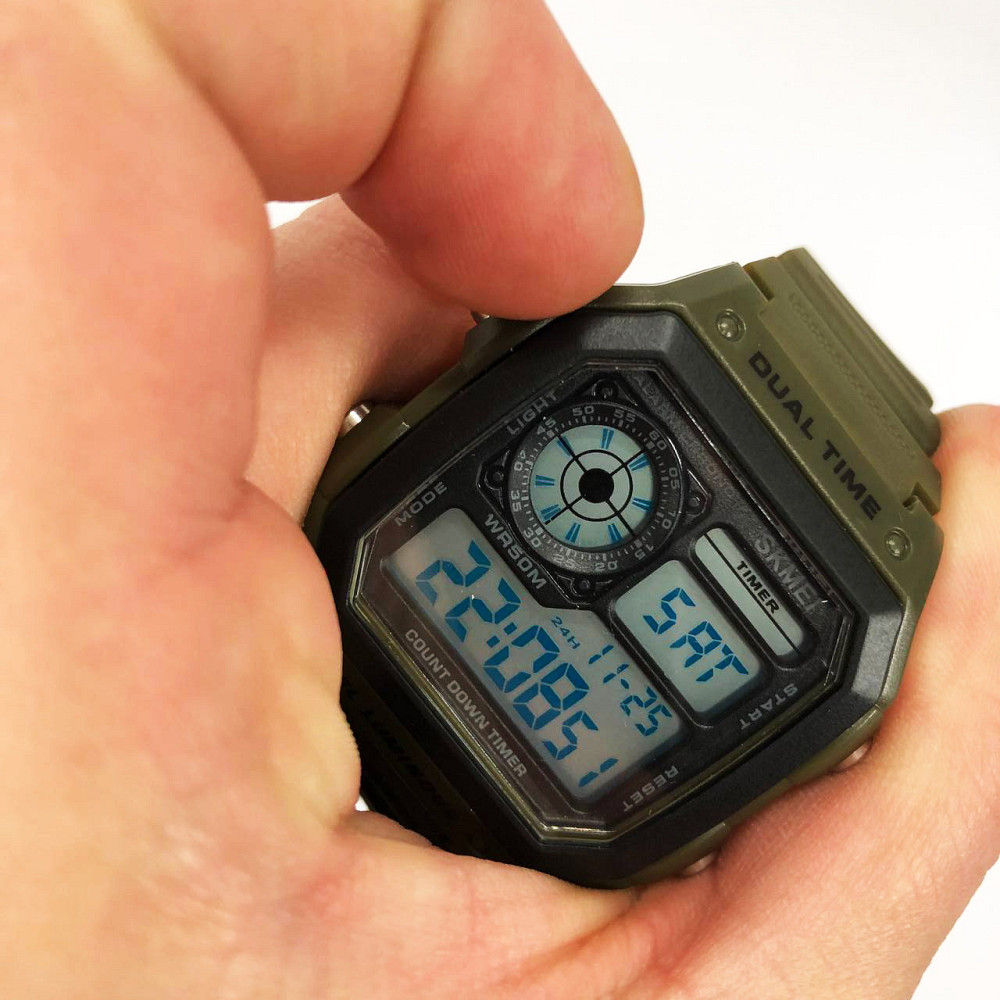 Часы тактические противоударные SKMEI 1299AG, Водонепроницаемое часы, Оригинальные YZ-323 мужские часы Киев - изображение 7