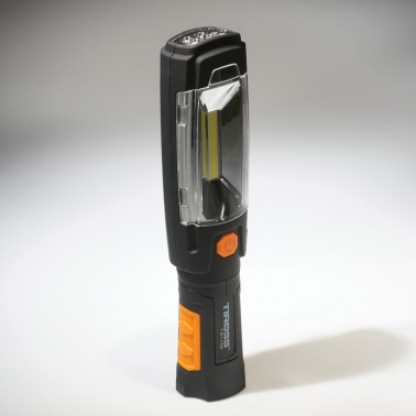 Фонарик с аккумулятором ручной с крючком 3Вт, оранжевый Днепр - изображение 1