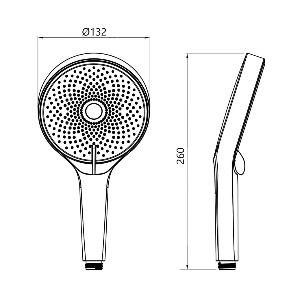 Лейка для ручного душа Qtap Rucni D 130 мм округлая QTRUC125CRM45952 Chrome Киев - изображение 2
