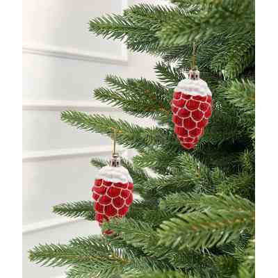 Ялинкова іграшка Chomik Шишки" 9 см, 2 шт, червоні (5900779895386_3) Вінниця