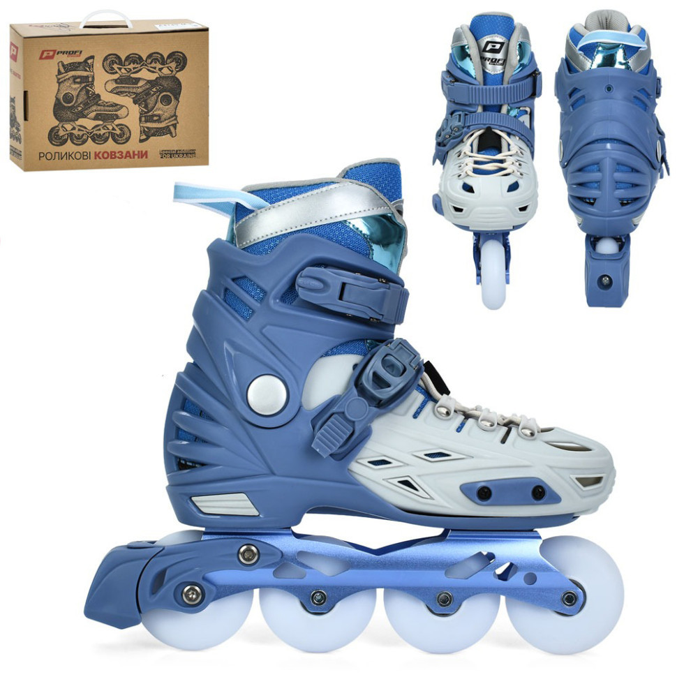 Детские раздвижные ролики A4155-L-BL, размер 35-38 Винница - изображение 1