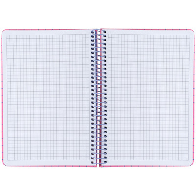 Блокнот Axent на спіралі А5 120 аркушів, клітинка, тверда обкладинка, рожевий (8460-2-A) Вінниця - фото 4