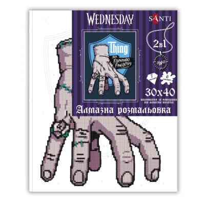Картина по номерам Santi Wednesday Thing is the best friend 30х40 см, алмазна мозаїка (954980) Вінниця