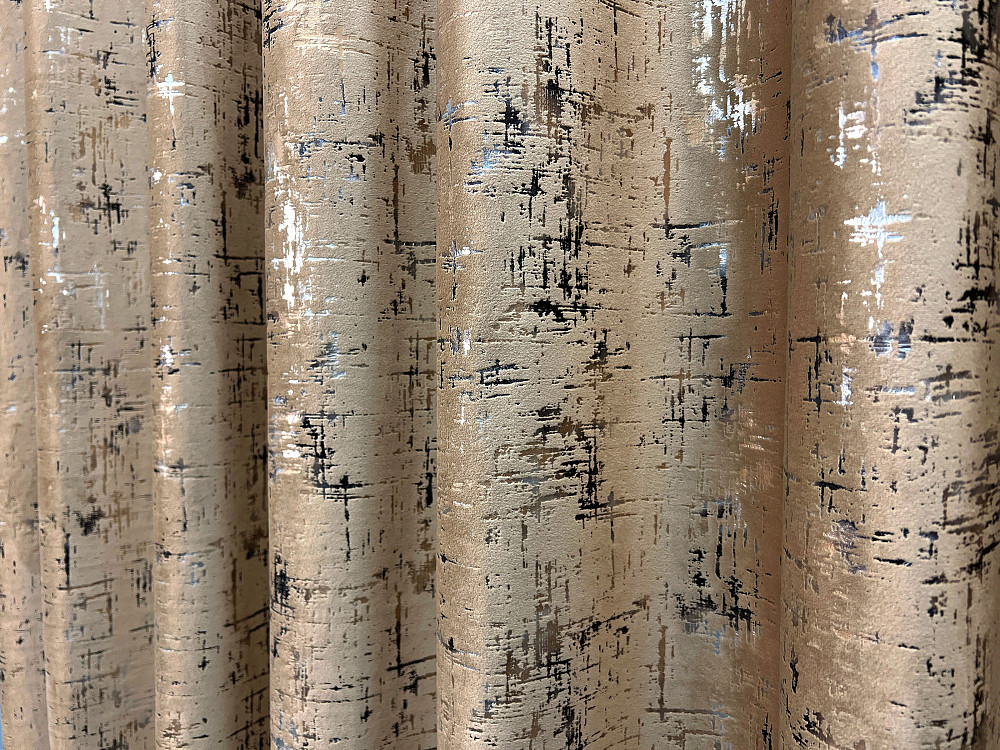 Комплект готових штор VR-Textil Оксамит (бархат) Mirage № 2030ш Карамельний 200х275 см 2 шт (32-390) Київ - фото 8