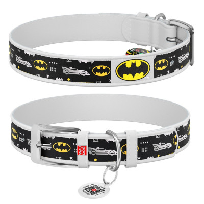 Ошейник для животных WAUDOG Design с QR паспортом "Бэтмен 3" XXS Ш 12 мм Д 19-25 см(белый) (0012-1005-15) Винница - изображение 3