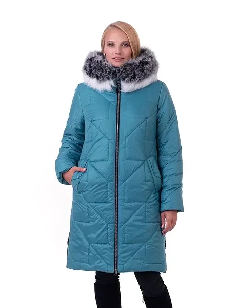 Зимова жіноча куртка пуховик із хутром песця. 46-60р Київ - фото 4