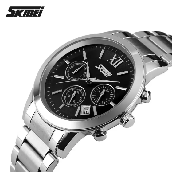 Чоловічий наручний годинник Skmei Tandem 9097 Чорний Вінниця