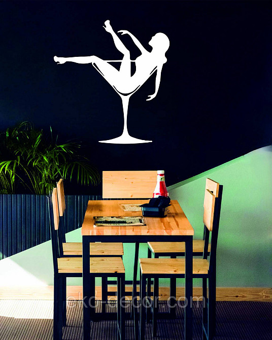 Декоративное настенное Панно «Девушка в бокале», Декор на стену 90*84 см, Белый Киев - изображение 2