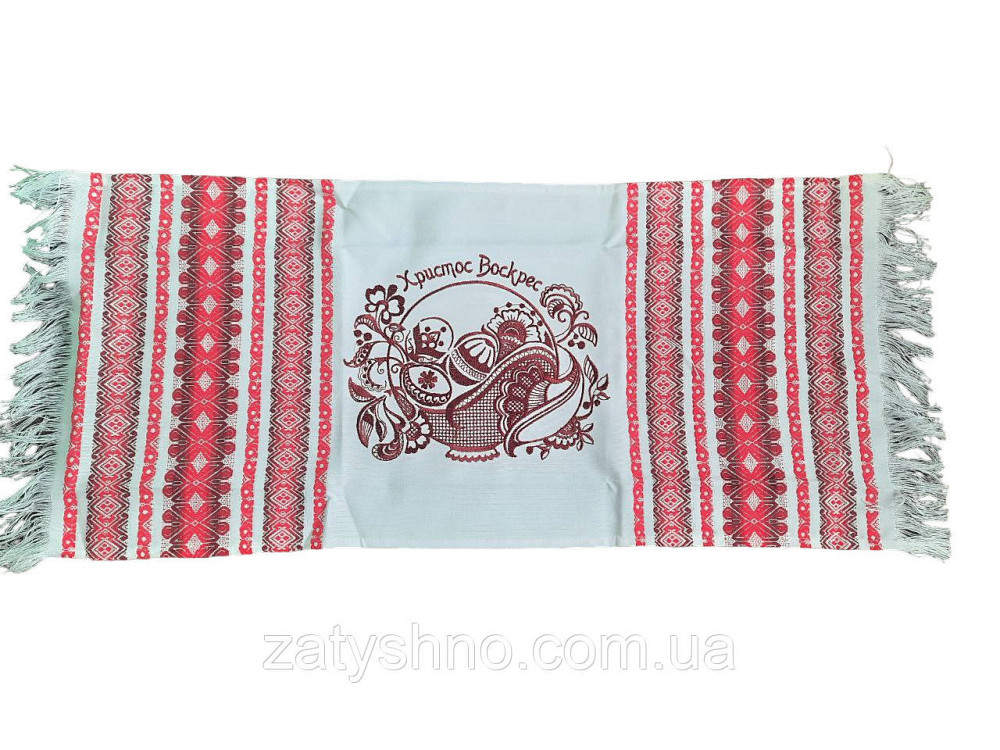 Рушник великодні вишитий червоний Київ - фото 4