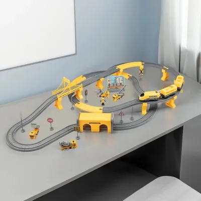 Залізниця Otamanko Мандрівний Експрес електрична залізниця 92 деталей, жовтий (AU6881AB) Вінниця - фото 9