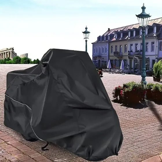 Захисний чохол для мотоцикла 207х145х70см, Розмір XL, Чорний / Водонепроникний чохол-тент для мотоцикла Київ