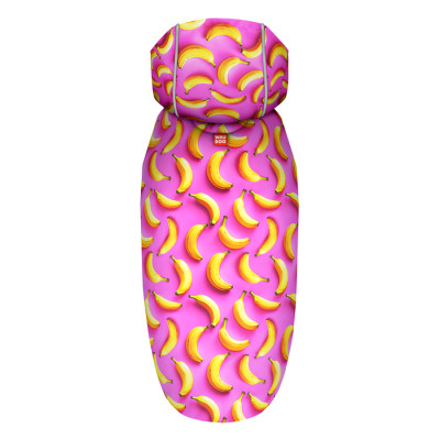Дождевик для животных WAUDOG Clothes Накидка с капюшоном Бананы на розовом XL (359-4055) Винница - изображение 3