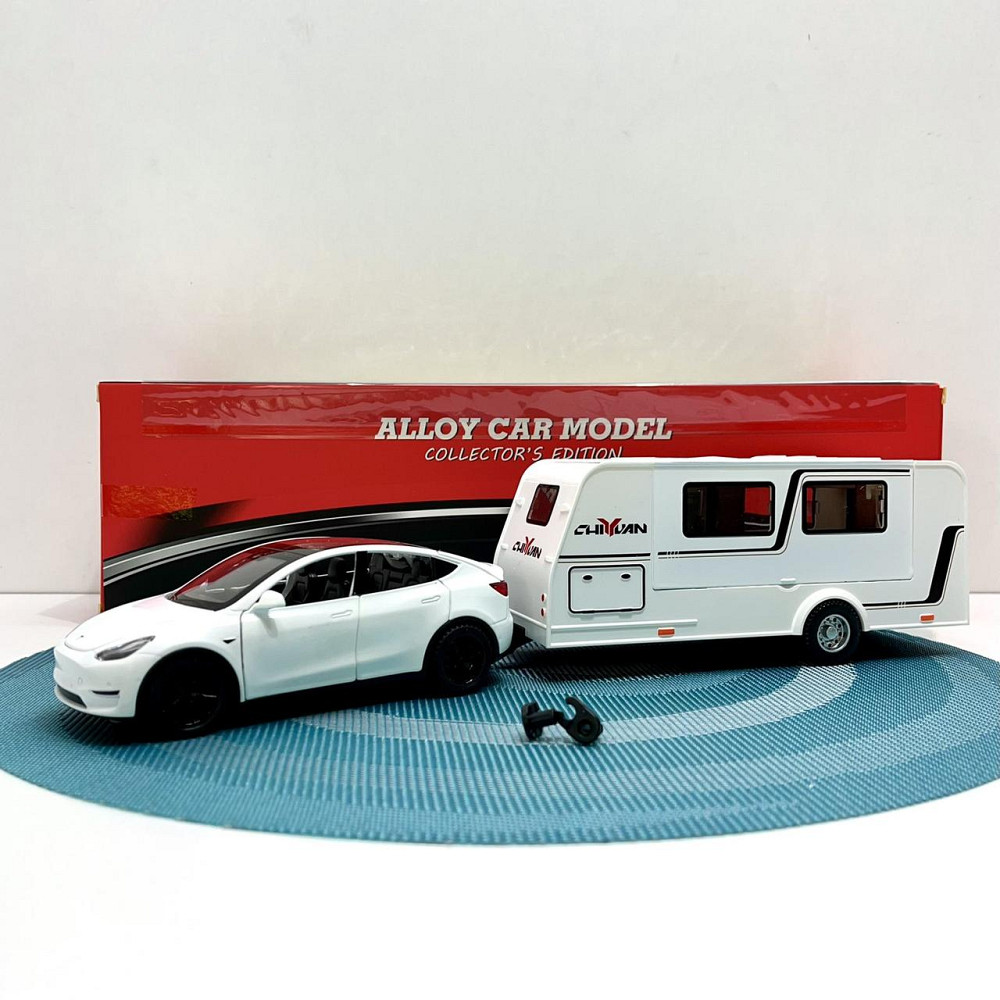 Машина з трейлером масштаб 1:32 інерція звук світло Білий (B21045) Чернігів - фото 1