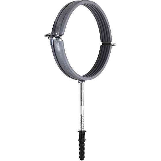 Хомут у зборі CR 6| (158-168 мм) з гвинтом-шурупом 8*100 і дюбелем у уп., сірий Київ